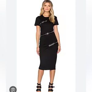 NWT McQ by Alexander McQueen zipper detail LBD. Size L